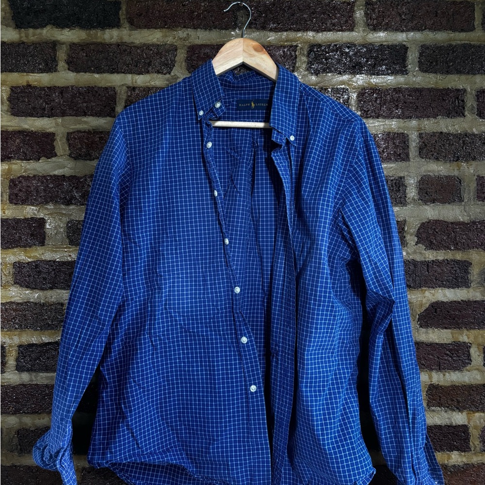 Polo Ralph Lauren Blue Checkered Men's Shirt